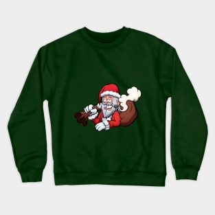 Santa Claus Smoking A Joint Crewneck Sweatshirt